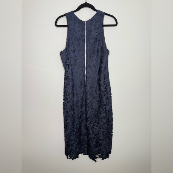 ANTONIO MELANI Midnight Blue Lace Midi Dress - Picture 7 of 7